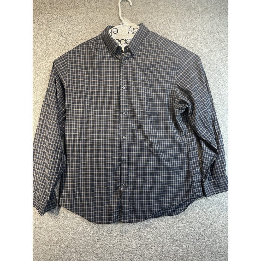 Eddie Bauer Shirt‎ Mens Large  Wrinkle Resistant Relaxed Fit Button Up